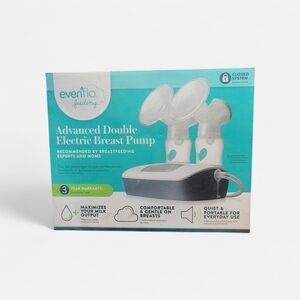 Evenflo Advanced Double Electric Breast Pump - White and Charcoal New